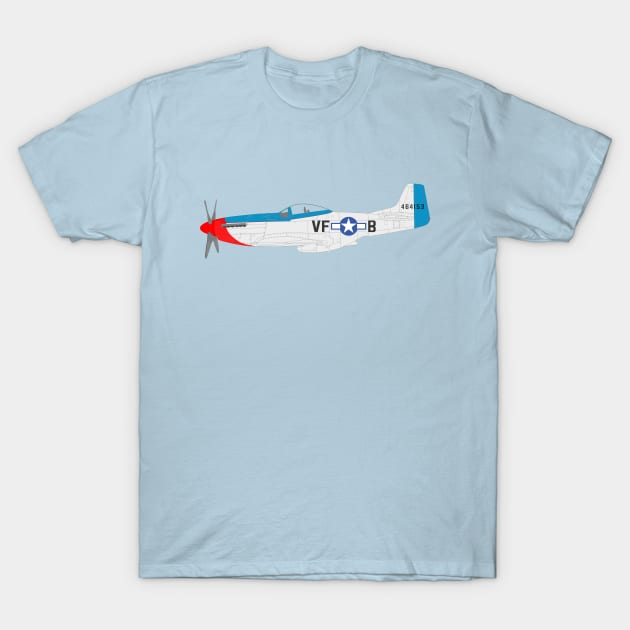 P51 Mustang T-Shirt by rheyes